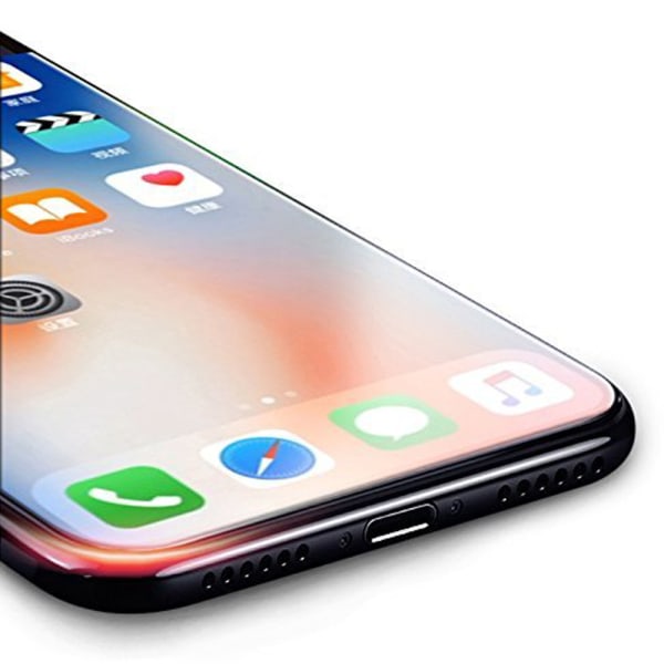 2-PACK HuTech's Carbon Screen Protector til iPhone X/XS Vit