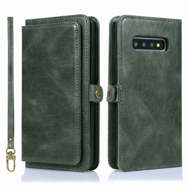 Samsung Galaxy S10 Plus - Smart Effective Wallet Cover Mörkblå