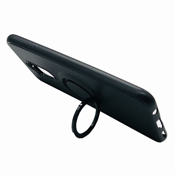 Skyddsskal med Ringhållare i Carbondesign - Huawei Mate 20 Lite Svart