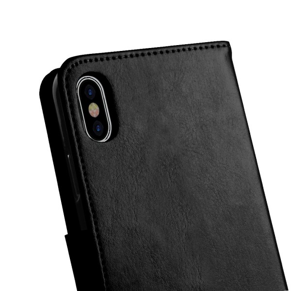 Praktisk Plånboksfodral med Skalfunktion - iPhone X/XS Rosa