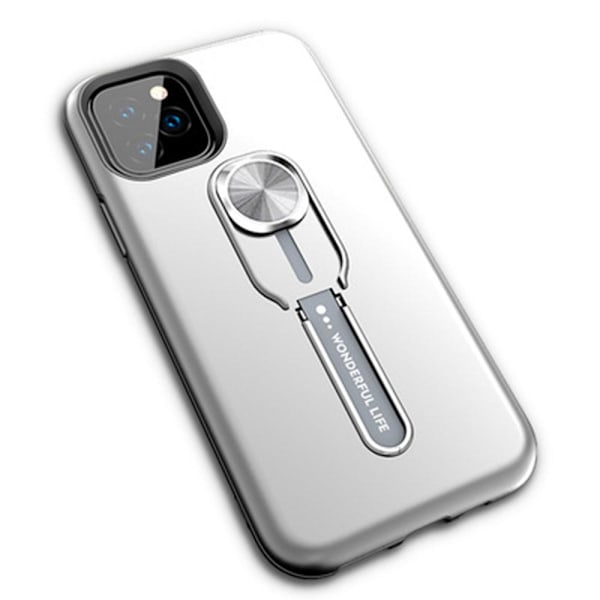 iPhone 12 Pro Max - Stilsäkert Skyddande Skal med Hållare Silver