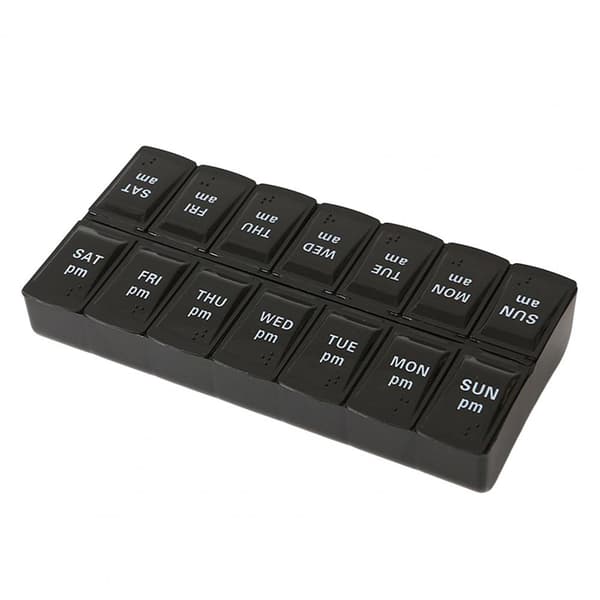 Praktisk og holdbar tablettdispenser Svart/Vit