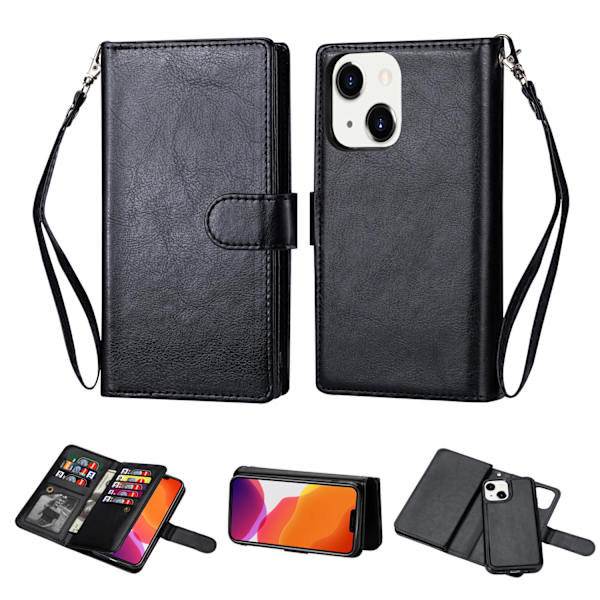 iPhone 14 Plus - Elegant Robust 9-Kort Pl�nboksfodral Röd