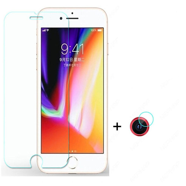 2-PACK iPhone SE 2020 näytönsuoja + kameran linssisuoja HD 0,3mm Transparent/Genomskinlig