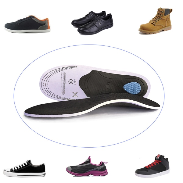 Komfortable Flatfoot Correction Insoles Skoindlæg L