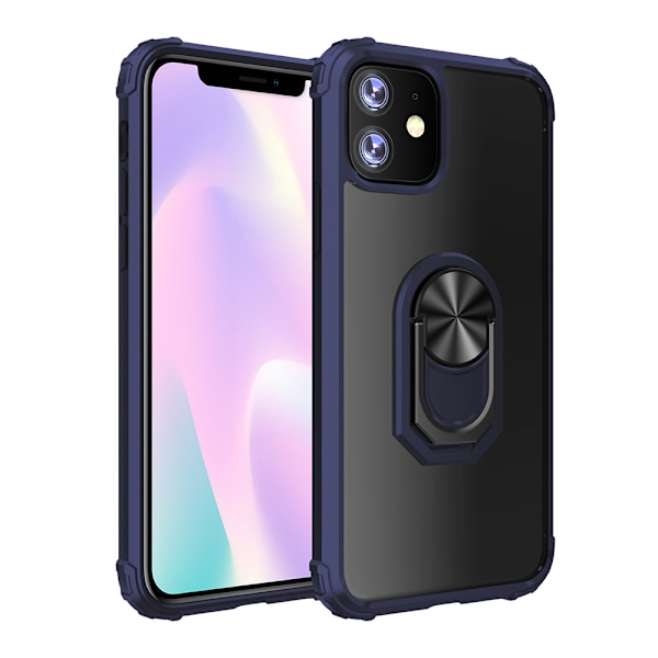 iPhone 12 Skal med Ringhållare Mörkblå