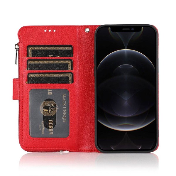 iPhone 12 Pro Max - Huomaavainen joustava lompakkokotelo Röd