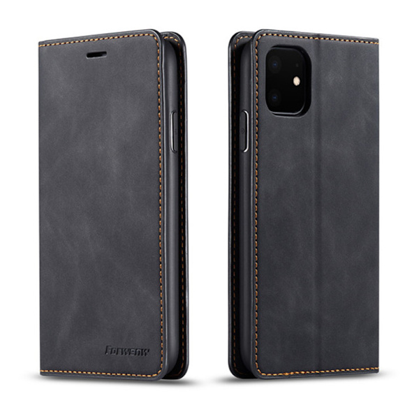 iPhone 12 Pro Max - Stiligt Smart Plånboksfodral Brun
