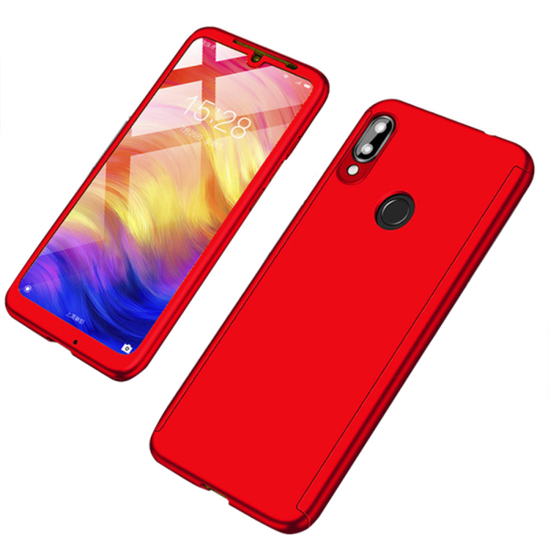 Samsung Galaxy A40 - Dobbeltsidig elegant deksel (FLOVEME) Röd