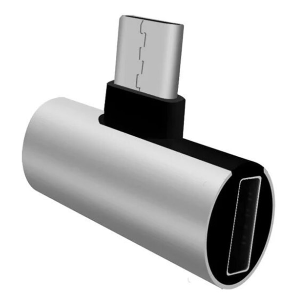 Praktiskt Type-C Audio Adapter AUX 3.5 + Type-C Port Röd
