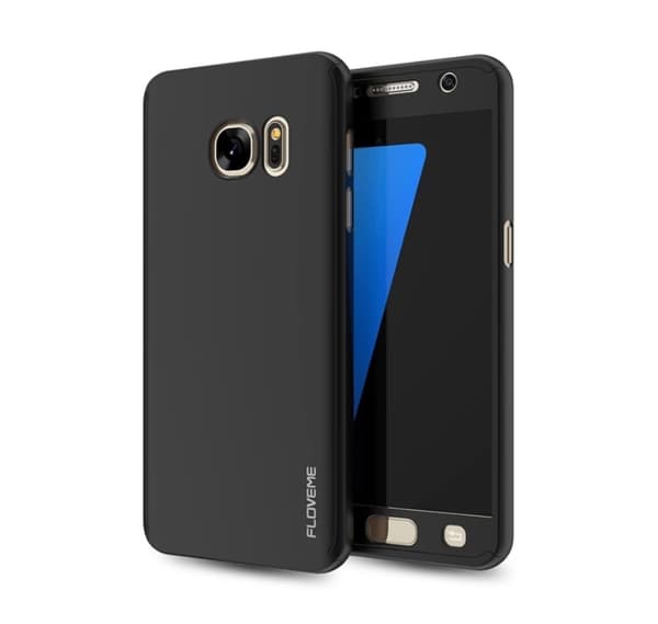 Praktiskt Skyddsfodral för Galaxy S7 edge (2 delar) Silver/Grå