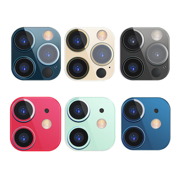 iPhone 12 aluminiumslegeringsramme kameralinsebeskytter Mörkblå