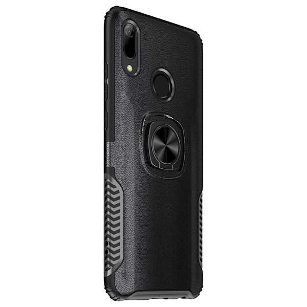 Elegant Leman Skal med Ringhållare - Huawei Y6 2019 Guld