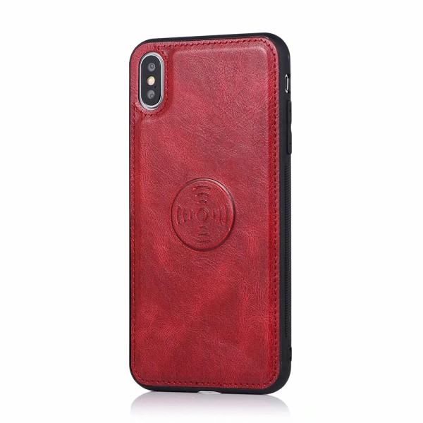 iPhone X/XS - Stilig lommebokdeksel Röd