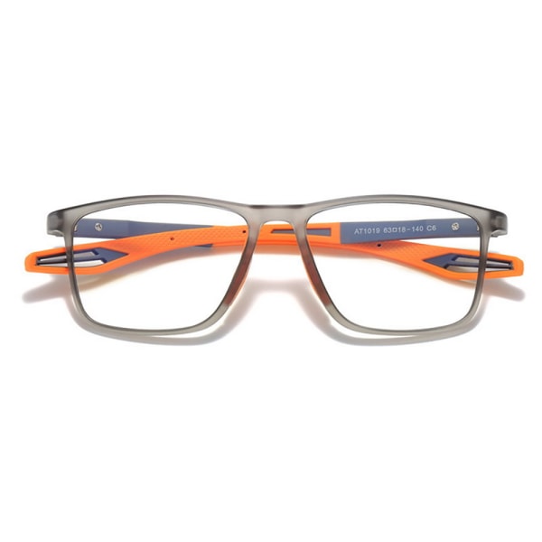 Unisex sportglasögon för närsynthet: Ultralätta silikon- och TR-glasögon, blåljusfilter, halkfria. Svart/Grå +2.5
