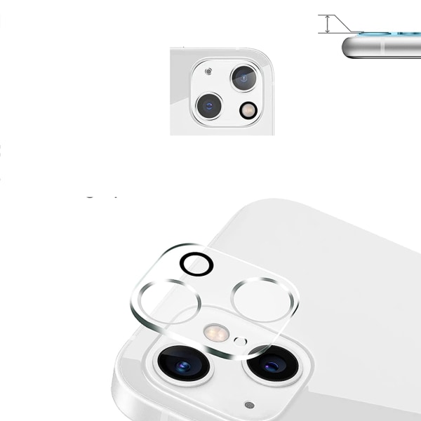 2-PAKK iPhone 14 Plus 1 sett skjermbeskytter + kameralinsebeskytter HD 0,3 mm Transparent