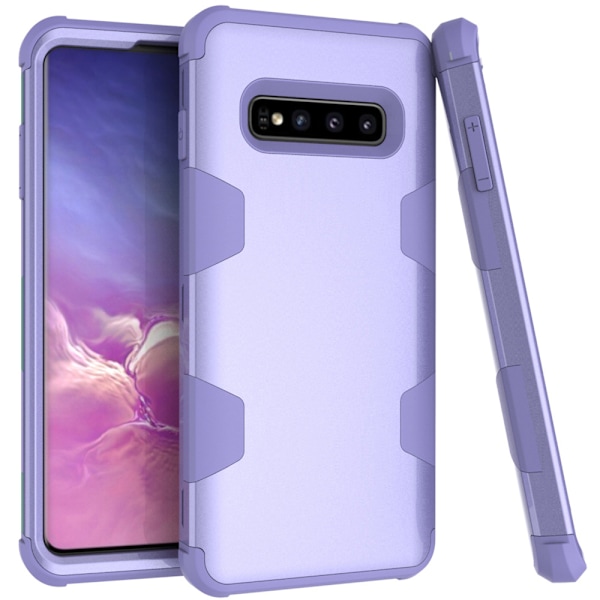 Samsung S10 Plus - Stilrent och Skyddande Skal "Rugged Robot" Lila