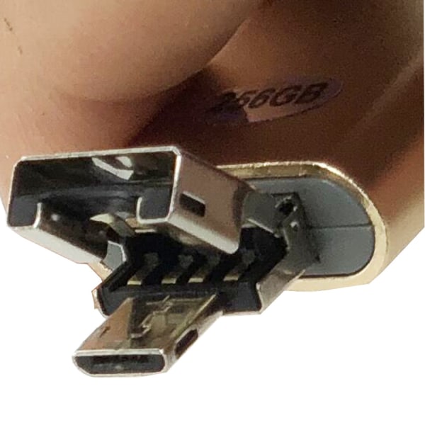 Micro-USB/Lightning-muisti (128 Gt) Roséguld
