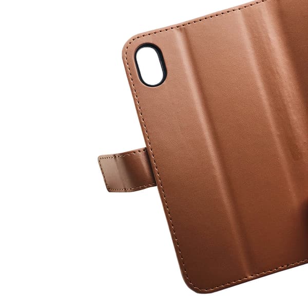 Plånboksfodral i Läder för iPhone XS MAX (TOMKAS) Brun Brun