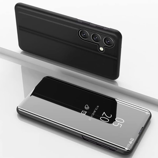 Samsung Galaxy S23 FE - Smart Lyxigt Fodral med Spegeleffekt Lila