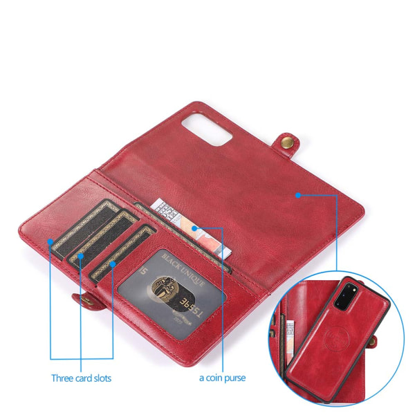 Samsung Galaxy S20 Plus - Dobbelt Wallet Cover Svart