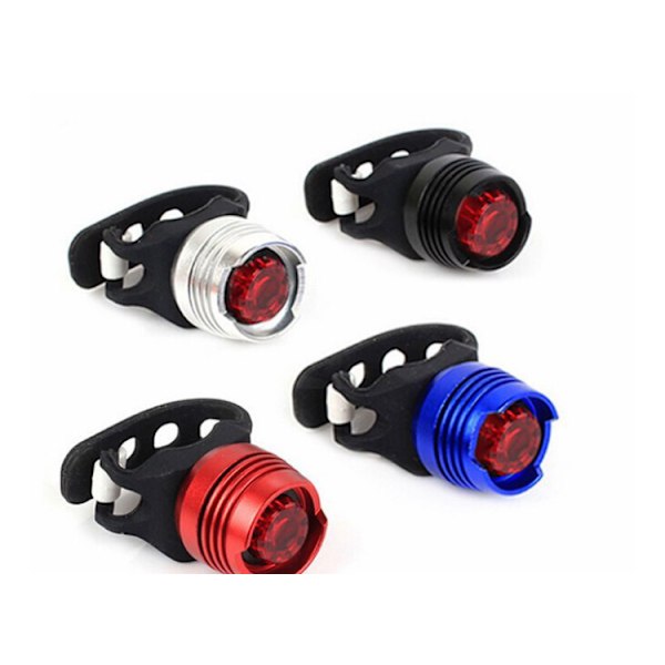 Hållbar LED-Cykellampa AV silikon/aluminium (VATTENTÄT) Röd/Röttljus