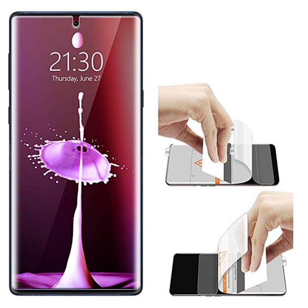 Note 10+ näytönsuoja 9H Nano-Soft Screen-Fit HD-Clear Transparent/Genomskinlig