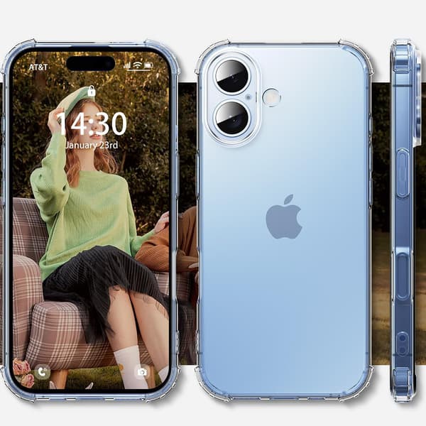 iPhone 17 Silikonskal Skydd, Stil & Färg! Rosa/Grön