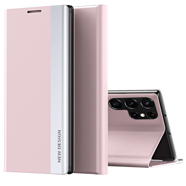 Samsung Galaxy S24 Ultra Fodral - Spegelglans, Kickstand & Skydd Gul