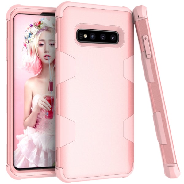 Samsung Galaxy S10E - Eksklusivt beskyttende LEMAN-cover Roséguld/Grå