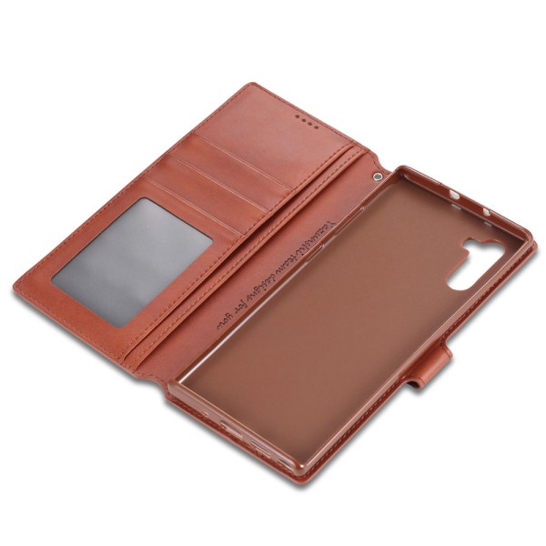 Samsung Galaxy Note10 - Praktisk Yazunshi Wallet Case Brun