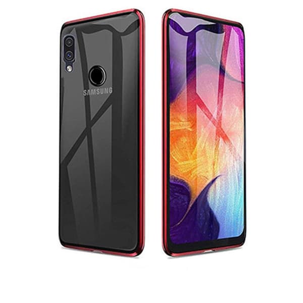 Samsung Galaxy A20E - Stilfuldt dobbelt magnetisk cover Blå