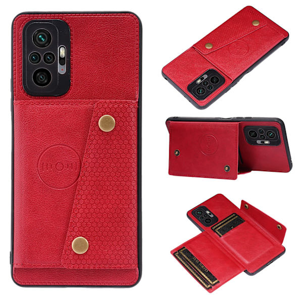 Praktiskt Skal med Korthållare - Xiaomi Redmi Note 10 Pro Mörkblå