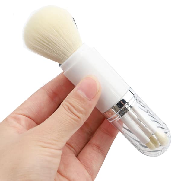 4in1 Makeup Borstset Läppblandning / Ögonskuggor Vit/Silver Vit/Silver