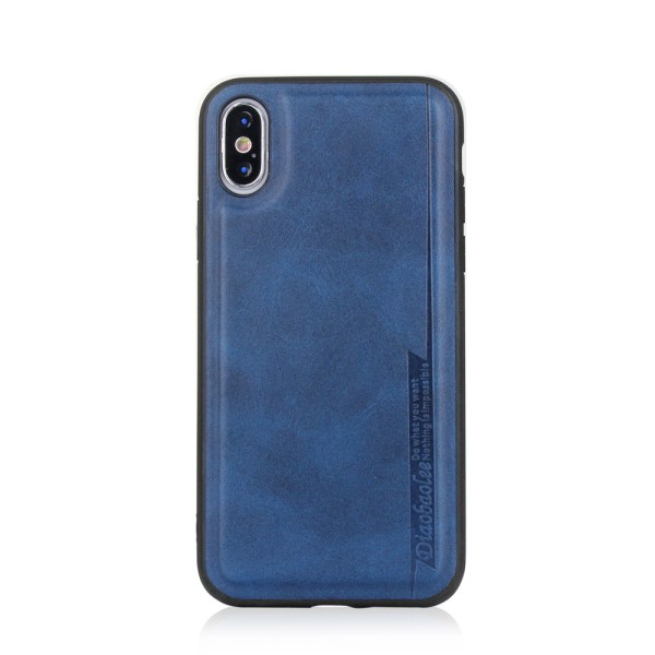 iPhone XS MAX - Stødabsorberende PU-lædercover Blå