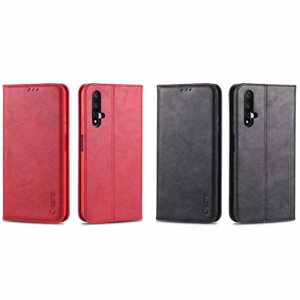 Profesjonelt lommebokdeksel - Huawei Nova 5T Röd