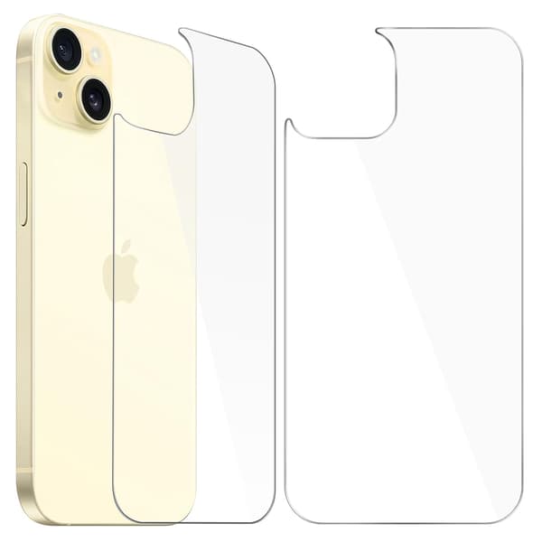 iPhone 15 Bakside Skjermbeskytter 0,3mm Transparent
