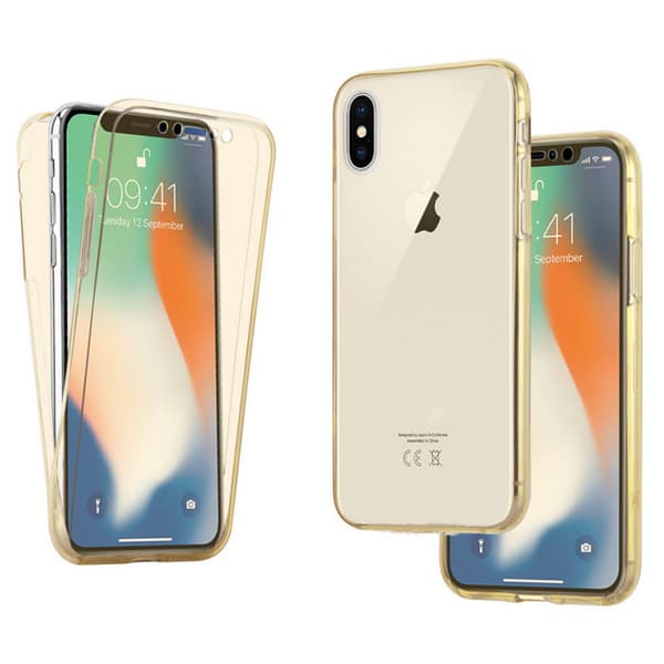 Smart dobbeltsidet silikoneskal til iPhone XS Max Transparent