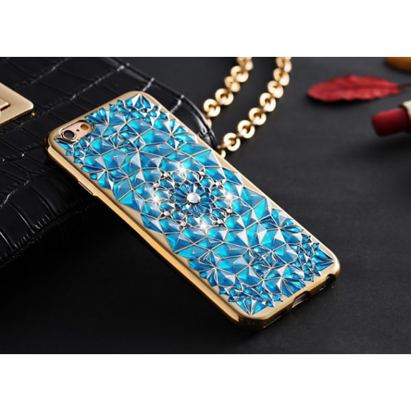 iPhone 6/6S Plus - FLOVEMES Stilrena "Diamond-serie" REA! Mörkblå