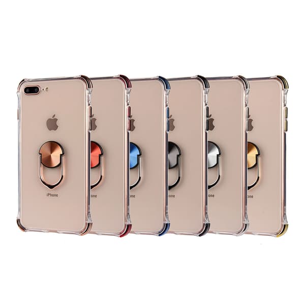 Stötdämpande Skal med Ringhållare - iPhone 7 Plus Blå Blå