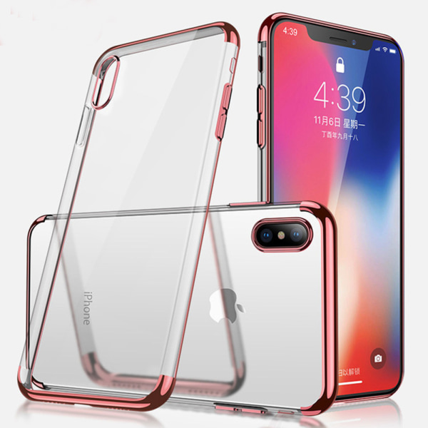 Effektfullt Skal av mjuk Silikon till iPhone XS Max Silver