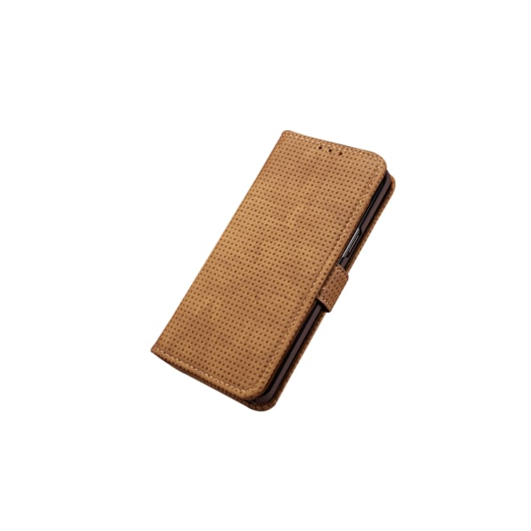 Lommebokdeksel i retrodesign fra LEMAN til Samsung Galaxy S9+ Brun