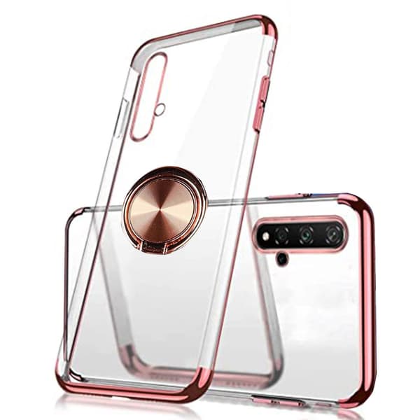 Huawei Nova 5T - Professionelt cover med ringholder FLOVEME Silver