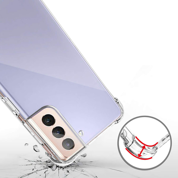Samsung Galaxy S22 Plus - Kraftfullt Skyddande Silikonskal Blå/Rosa