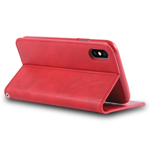 iPhone XS Max - Smart praktisk lommebokdeksel Röd