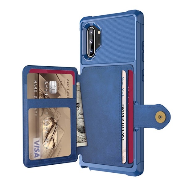 Samsung Galaxy Note10+ - Stilfuldt Etui med Kortlomme Brun Brun