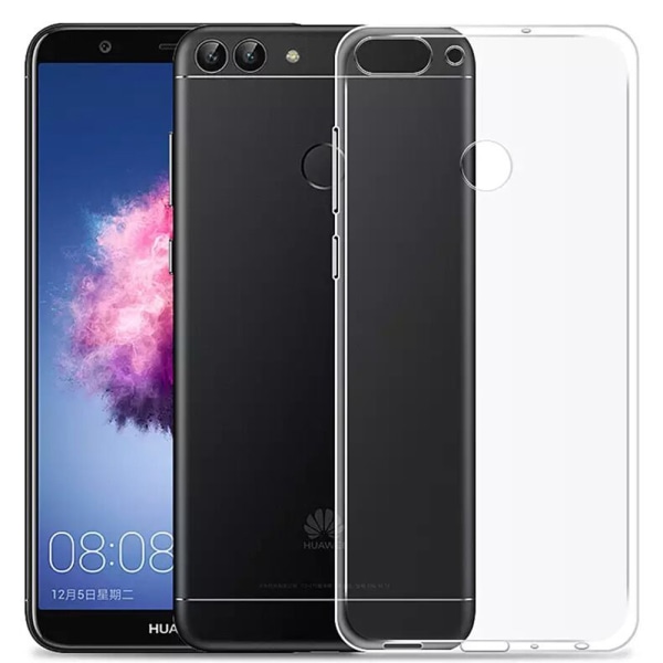 Smart Silicone Cover - Huawei P Smart 2018 Transparent/Genomskinlig