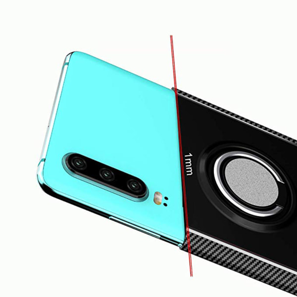 Huawei P30 - Eksklusivt cover med ringholder fra Floveme Blå