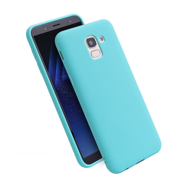 Stilig matt silikondeksel - Samsung Galaxy J6 2018 Blågrön