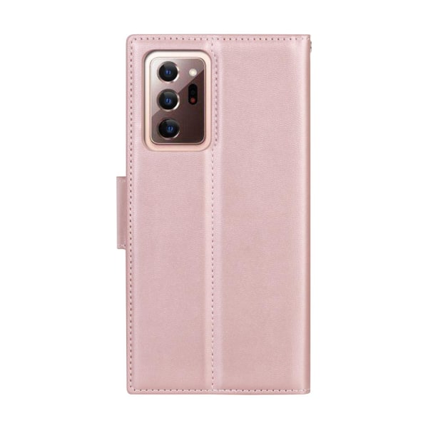 Samsung Galaxy Note 20 Ultra - Elegant HANMAN Plånboksfodral Roséguld